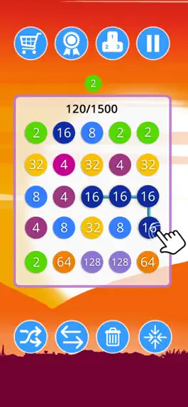 Game screenshot 2-4-8 : link identical numbers apk