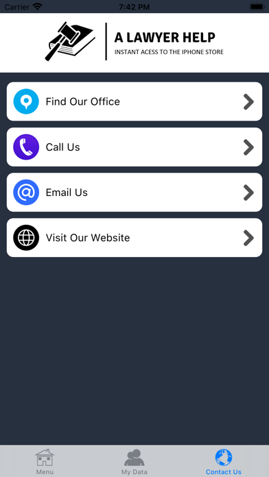 A Lawyer Help Injury App Screenshot