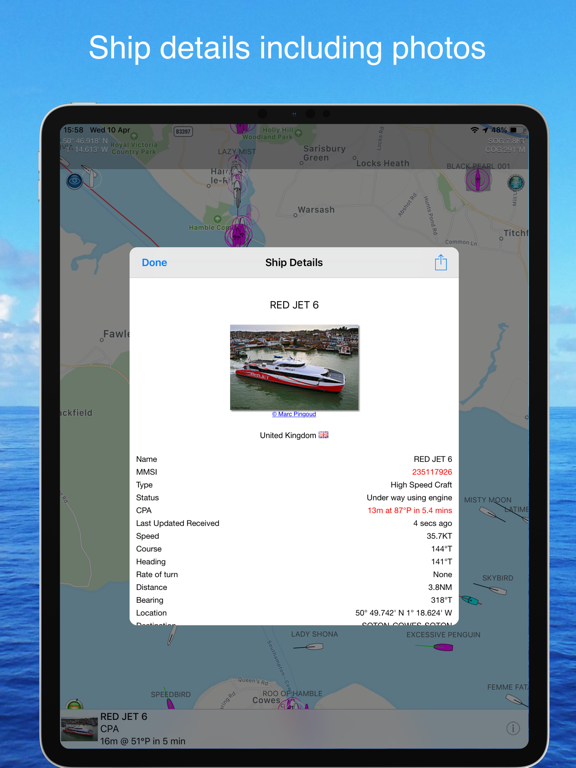 Boat Beacon iPad screenshot 3 - Navigation app