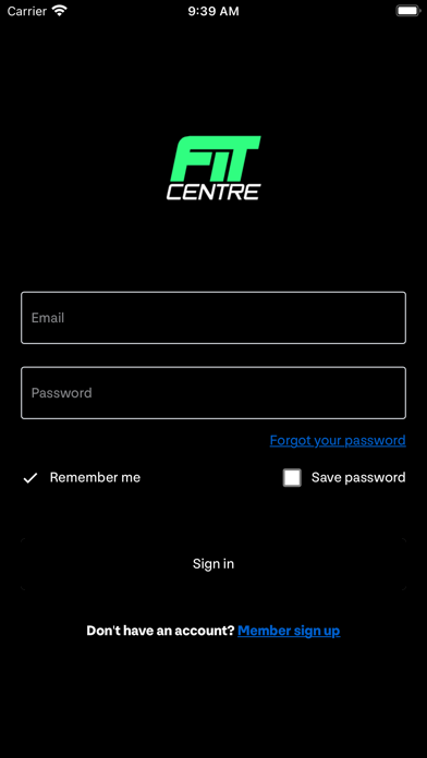 Fit Centre Screenshot