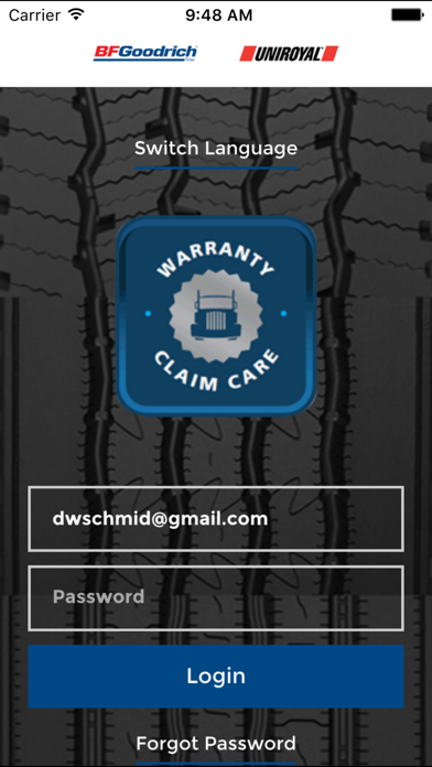 Warranty Claim Care Screenshot