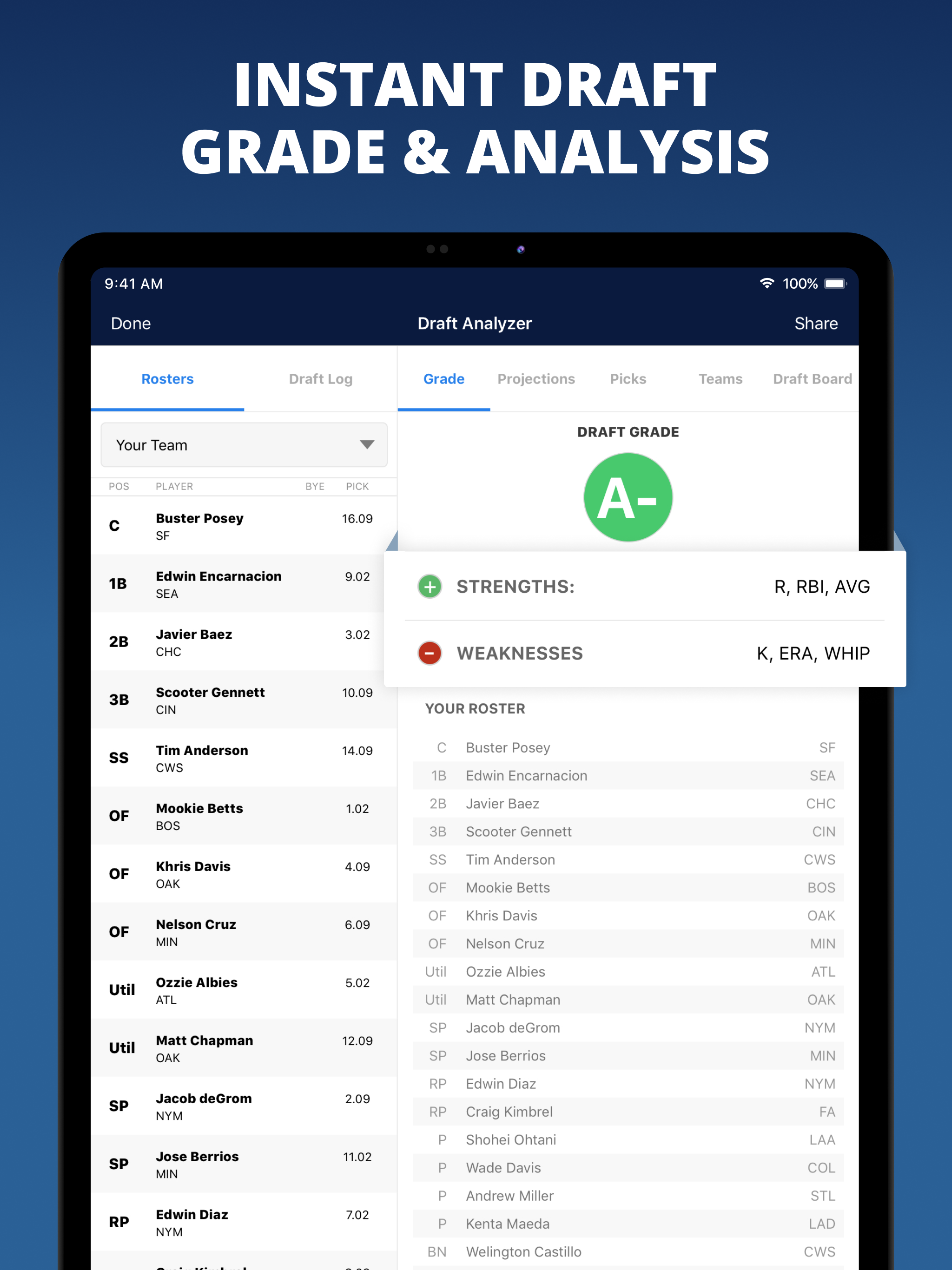Fantasy Baseball Draft Wizard screenshot 15