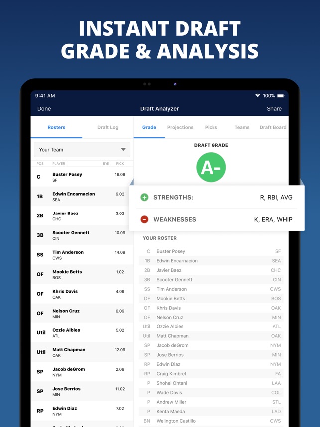 Fantasy Baseball Draft Wizard on the App Store