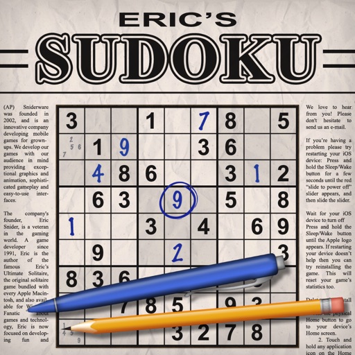 Eric's Sudoku –Classic Puzzles