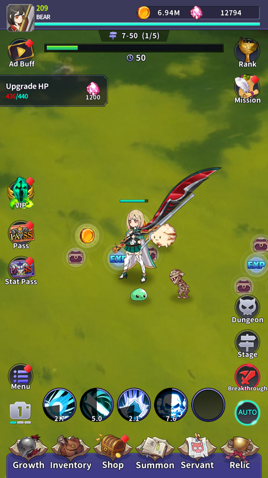 #7. Immortal Slayer Idle (iOS) 게시자: Dreamplay Games Inc.