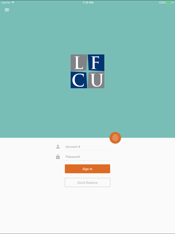 Lutheran Federal Credit Union iPad screenshot 1 - Finance app