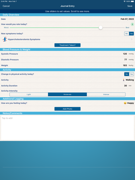 Screenshot #6 pour Cholesterol Manager