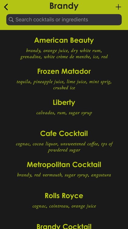 Cocktail Manual: Drink Recipes