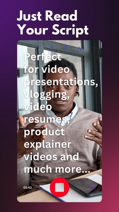 Teleprompter for Video+ Screenshot