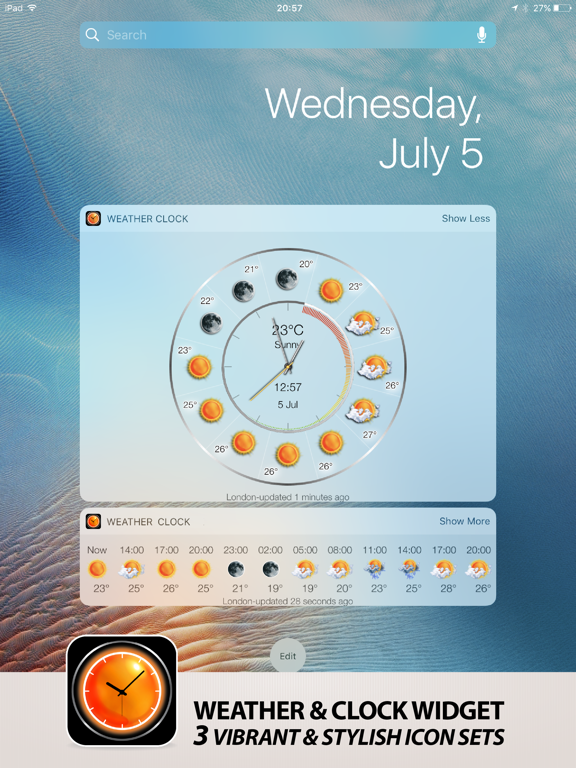 Screenshot #5 pour Weather Clock Widget