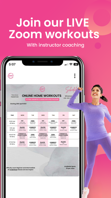 AimFit - Fitness for Women Screenshot