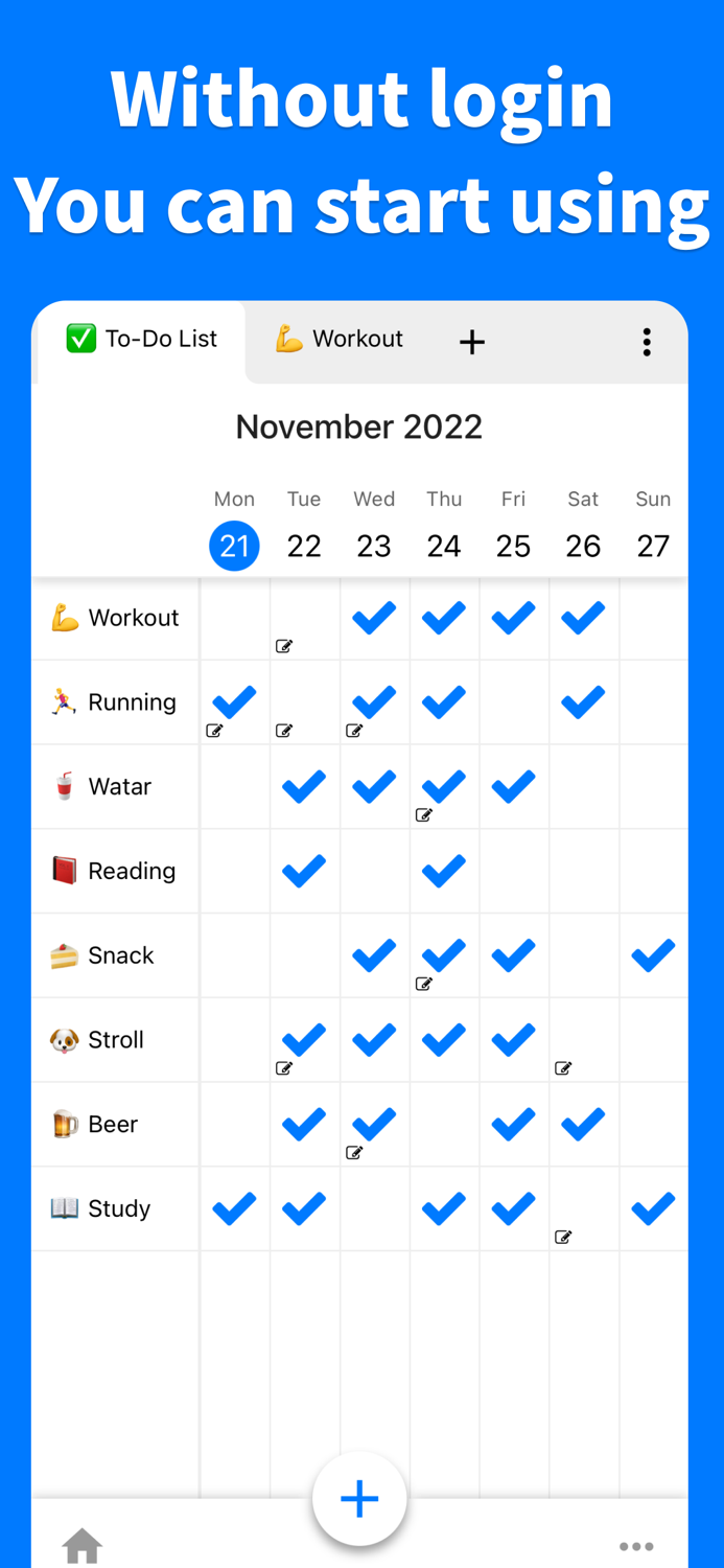 Habit Check Calendar