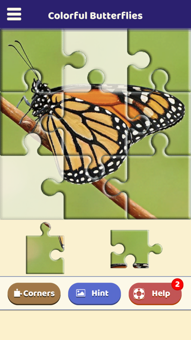 Colorful Butterflies Puzzle Screenshot