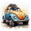 Vintage Car Stickers icon