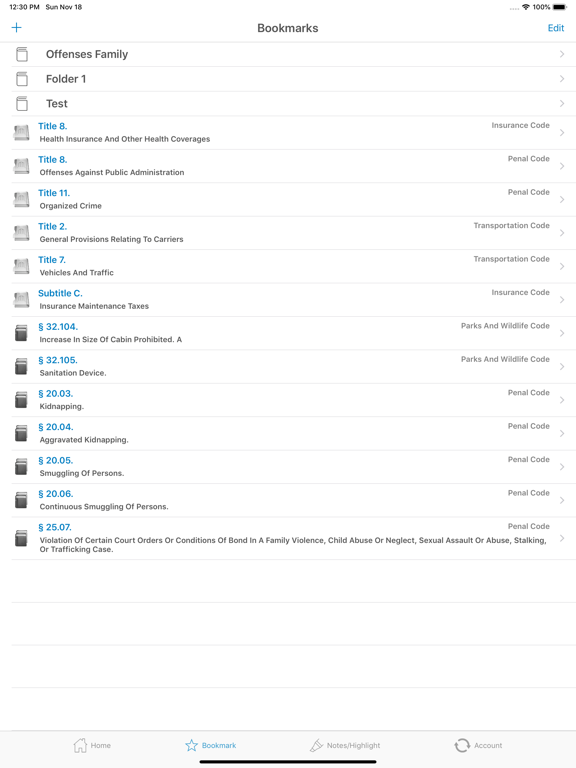 PA Vehicle Code Title 75 iPad screenshot 6 - Reference app