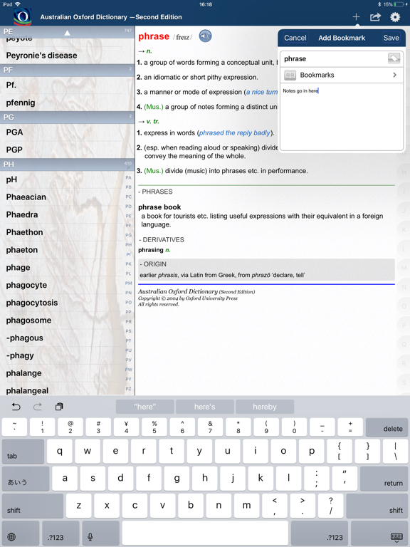 Australian Oxford Dictionary iPad screenshot 4 - Education app