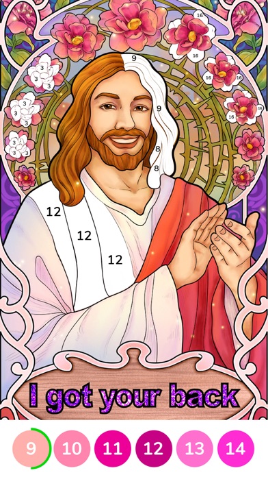 Bible Coloring Paint by Number Screenshot