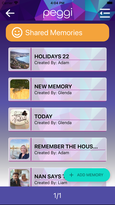 Peggi App Screenshot