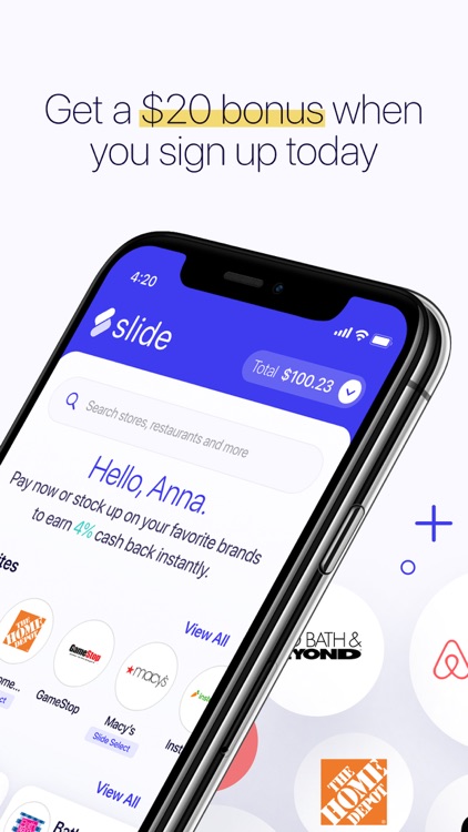 Slide - Pay & Earn Cash Back
