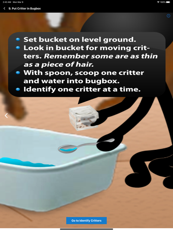 Creek Critters iPad screenshot 3 - Education app