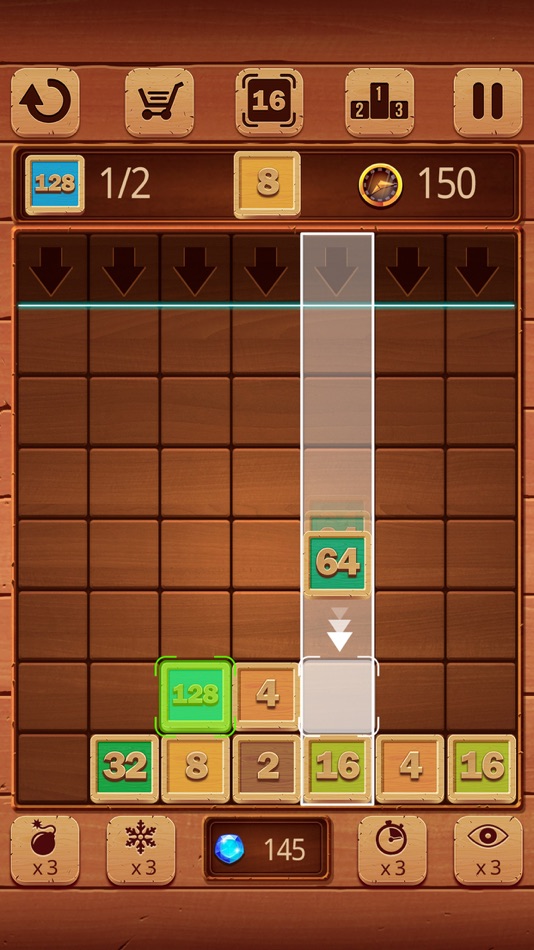 Merge Numbers : Wooden edition - 1.1 - (iOS)