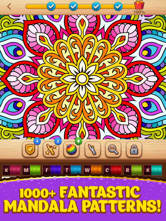 Screenshot #4 pour Cross Stitch Coloring Mandala