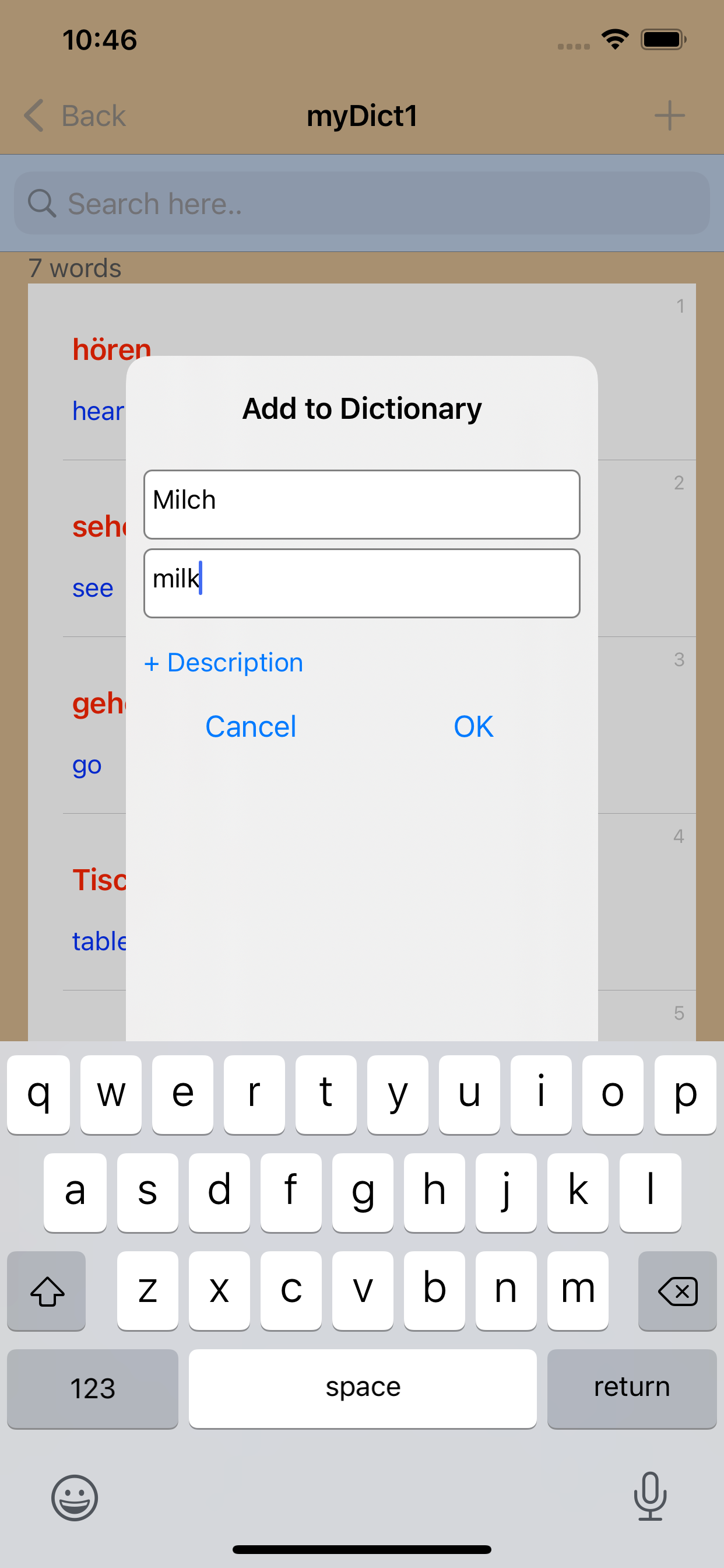 Build Own Dictionary