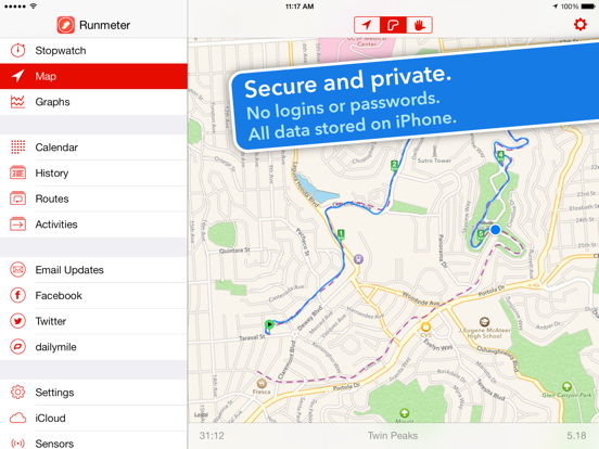 Runmeter Running & Walking GPS iPad app afbeelding 2