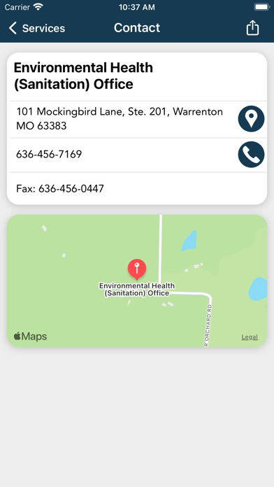 Warren County Health Dept. MO Screenshot