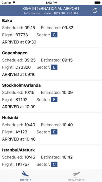Riga Airport Flightsのおすすめ画像1