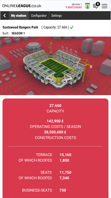 ONLINELEAGUE.co.uk - Football Screenshot