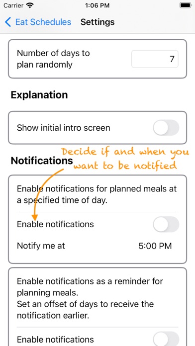 Eat Schedule Screenshot