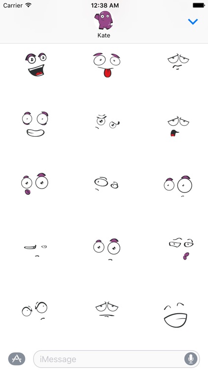 Purple Monster Sticker Pack screenshot-3