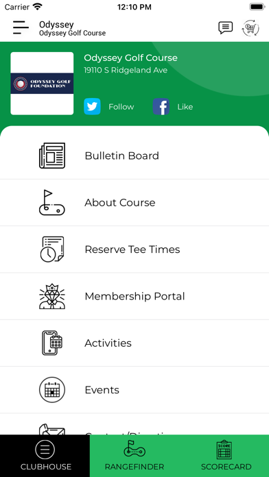 Odyssey Golf Course Screenshot