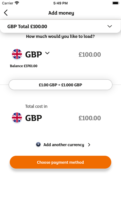 Sainsbury's Bank Travel Card Screenshot
