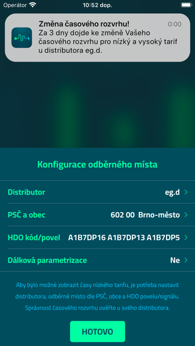 Nízký tarif HDO Screenshot