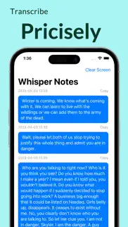 whisper notes - speech to text iphone screenshot 1