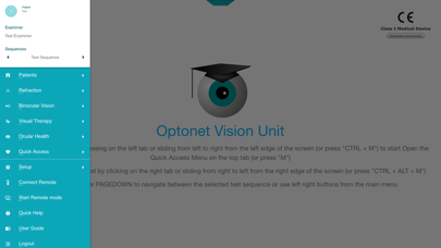 Optonet Vision Unit Screenshot