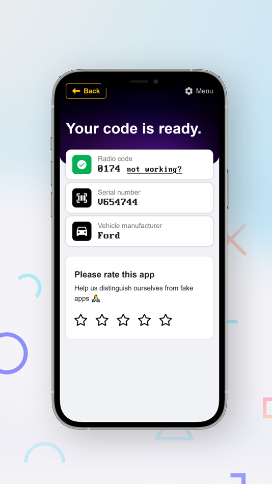 #4. Ford Radio Code Generator (iOS) Podle: Calin Alexandru Florentin