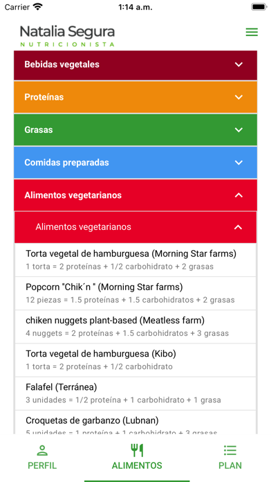 Nutricionista Natalia Segura Screenshot