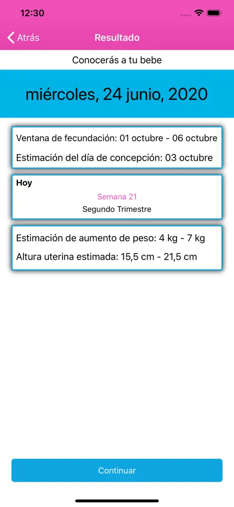 Calculadora de Embarazo Etapas