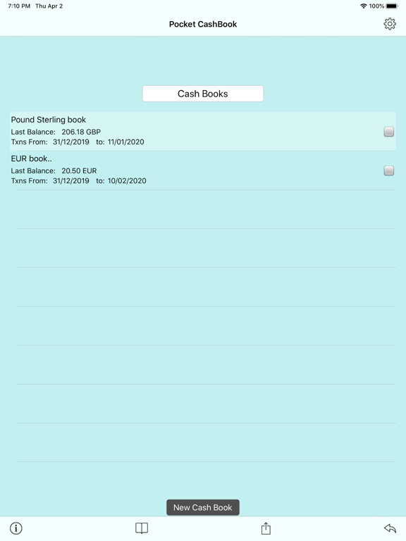 Screenshot #4 pour Pocket CashBook