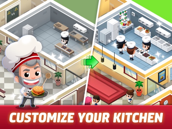 Idle Restaurant Tycoon: Empire iPad app afbeelding 1