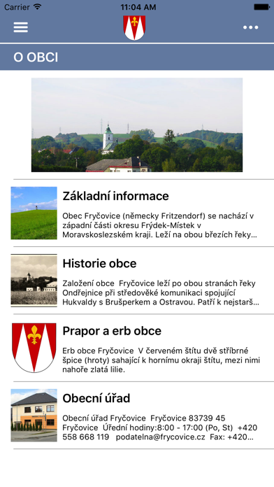 Obec Fryčovice Screenshot 1 - AppWisp.com Obec Fryčovice Screenshot 1 - AppWisp.com