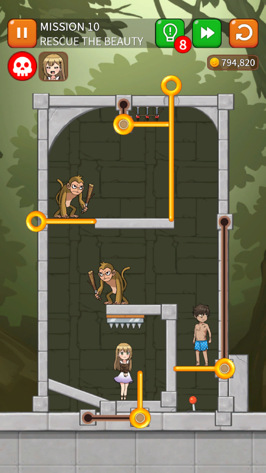 #7. Puzzle Rescue : Pull the Pin (iOS) 由: Springcomes Co., Ltd.