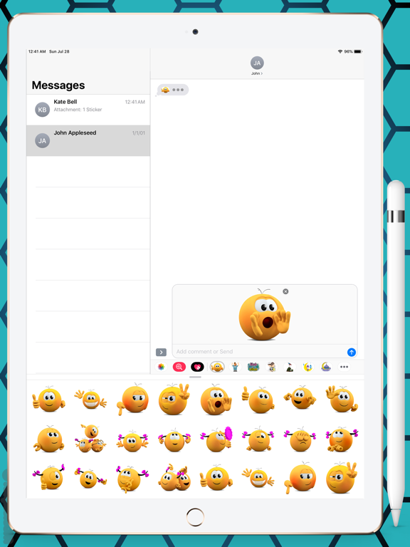 Banga Cute Emojis HD Stickers iPad screenshot 5 - Stickers app