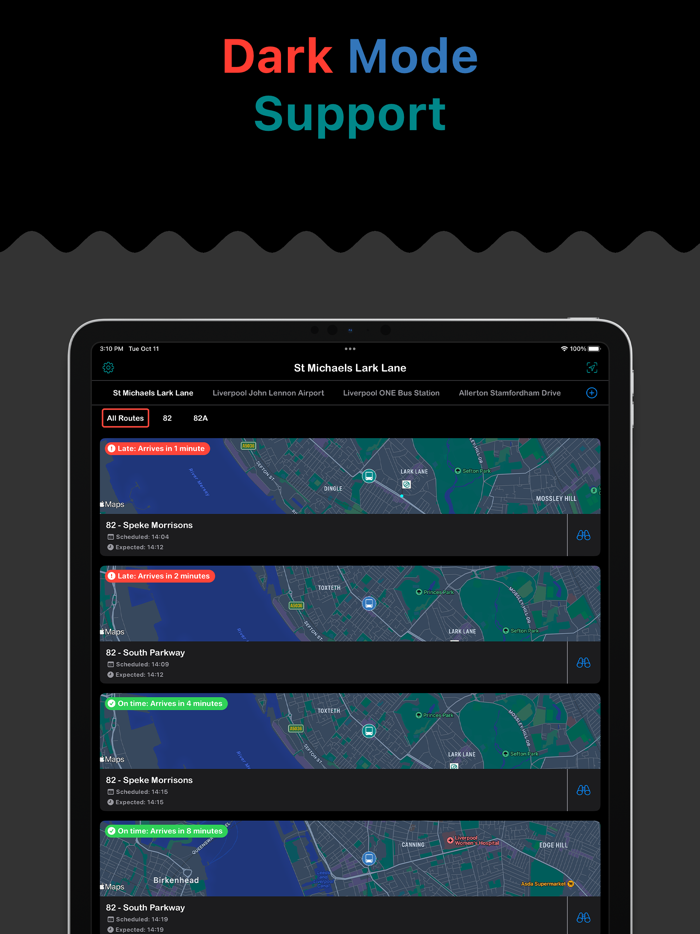 Bus Savvy - UK Live locations