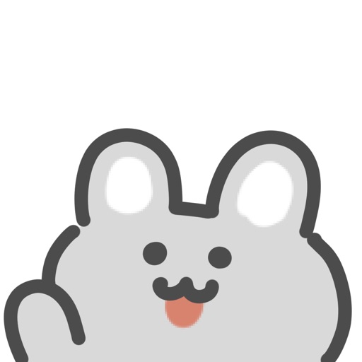 gray rabbit sticker