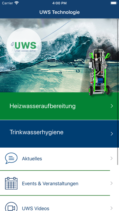 UWS Technologie Screenshot