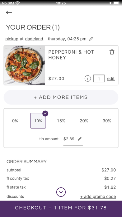 Eleventh Street Pizza Screenshot